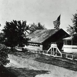The pavilion building in Grass Valley, Oregon. Date unknown.