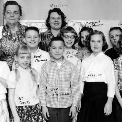 Grace Zeverly's class, 1957 at the Wasco Grade School, Wasco, Oregon